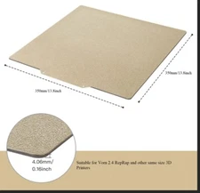 HICTOP 350 * 350mm Double Sided Textured Pei Magnetic PEI Sheet with Adhesive fo