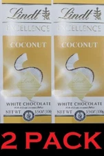 2x NEW Lindt Excellence COCONUT WHITE Chocolate Bar 3.5 oz - 1 Bar - 2 PACK