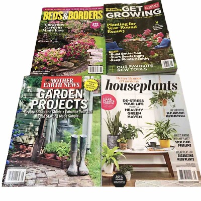 Gardening Flower Planting 4pc Magazine Plants Landscaping Sheds NEW Houseplants