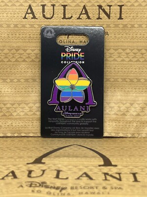 New Authentic Disney Aulani Exclusive Pin Pride Rainbow Flower