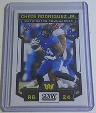 Chris Rodriguez Jr. 2023 Panini Score Rookie RC #330 Washington Commanders