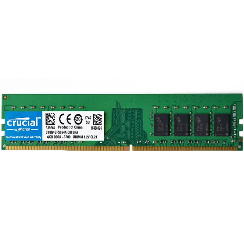 Crucial DDR4 4GB 3200Mhz  PC4-25600 288pins Desktop Memory Dimm Ram 1X4GB - Image 2 of 4