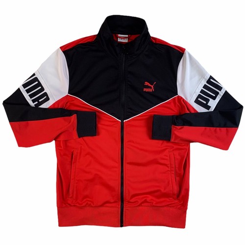 red and black puma jacket