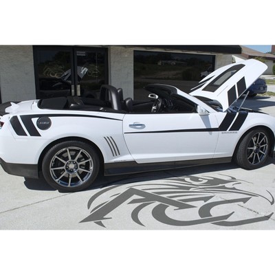 ACC Black Graphic fits 2010-2013 Chevy Camaro w/Stock Hood-Scythe Style Vinyl