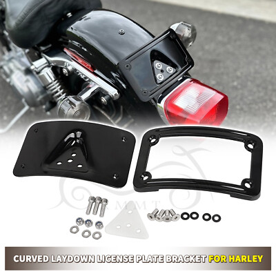 Kuryakyn Curved Laydown License Plate Mount with Frame - Pièces - Cadre