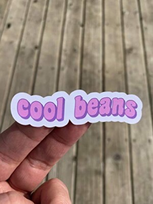 Cool beans Sticker Water Bottle Phone Sticker Laptop Sticker
