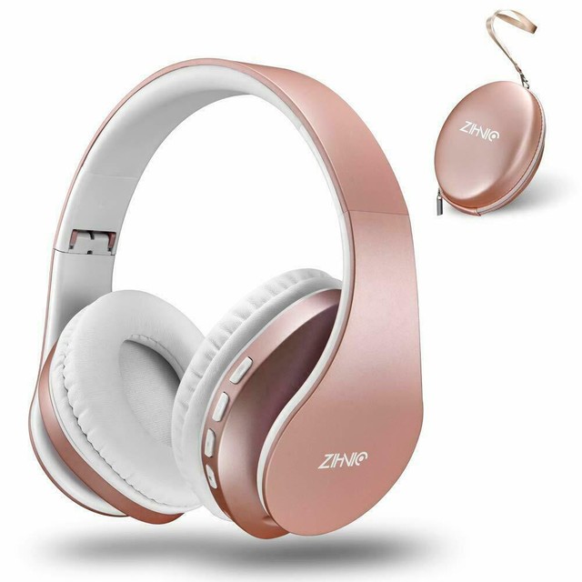 Zihnic Foldable Bluetooth Over-Ear Headphones - Rose Gold for sale online |  eBay