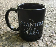 Phantom Of The Opera Broadway Coffee Mug Cup Heat Activated Mask Black 1986