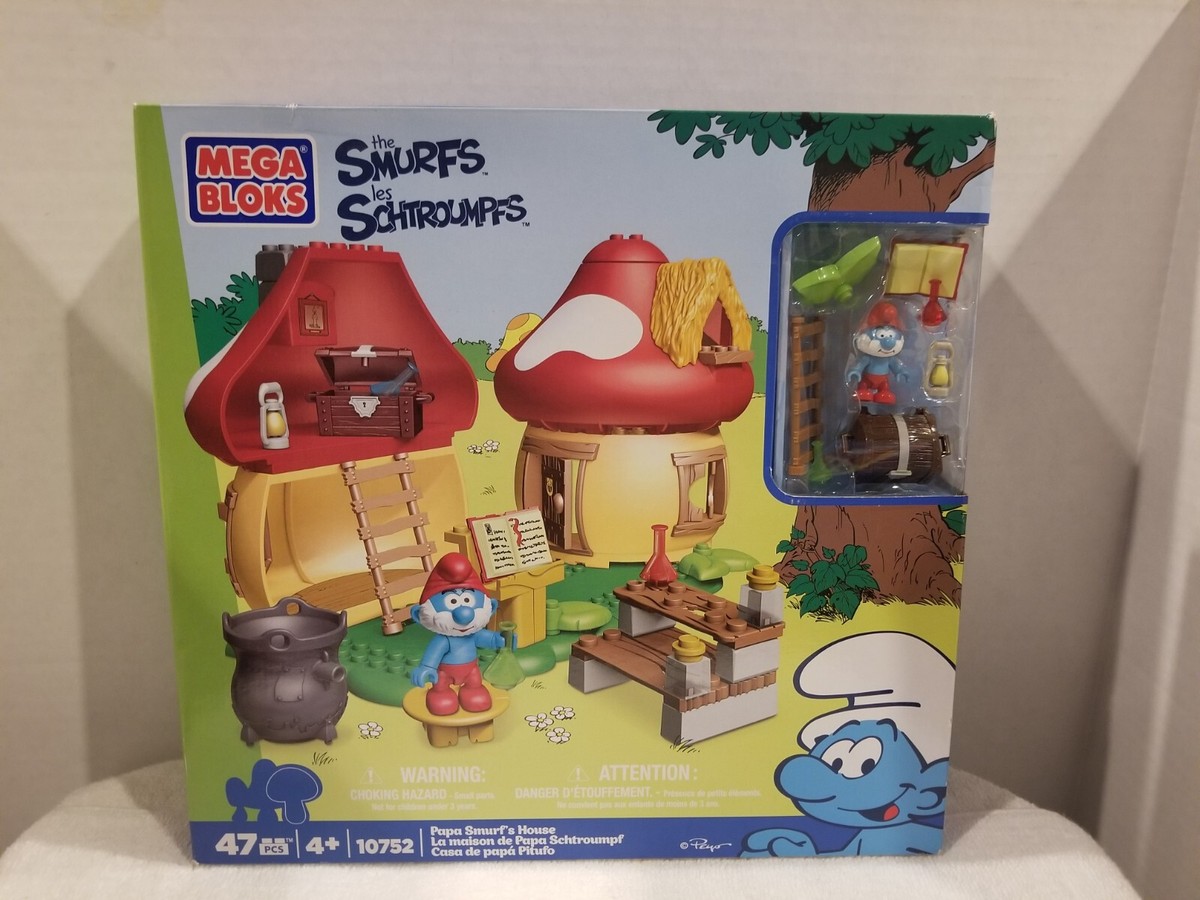Mega Bloks The Smurfs 10752 Papa Smurfs Village House Building