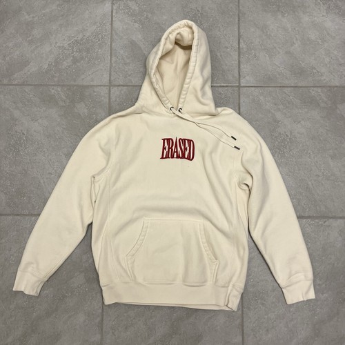ERASED WORLDWIDE ‘Cream’ EMBROIDERED LOGO WORLDWIDE SYNDICATE PULLOVER HOODIE