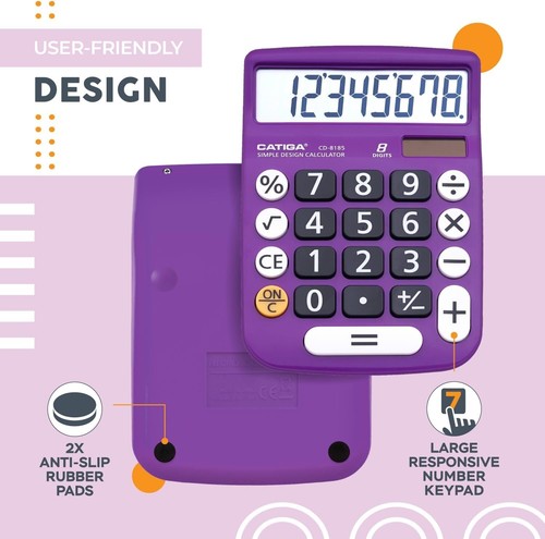 Versatile Solar-Powered Calculator with 4 Functionality & Clear LCD Display - Picture 7 of 9