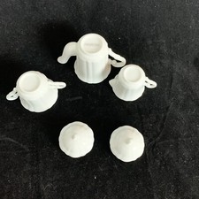 Precious Moments Teapot Sugar and Creamer Miniature Porcelain Set Friends 1988