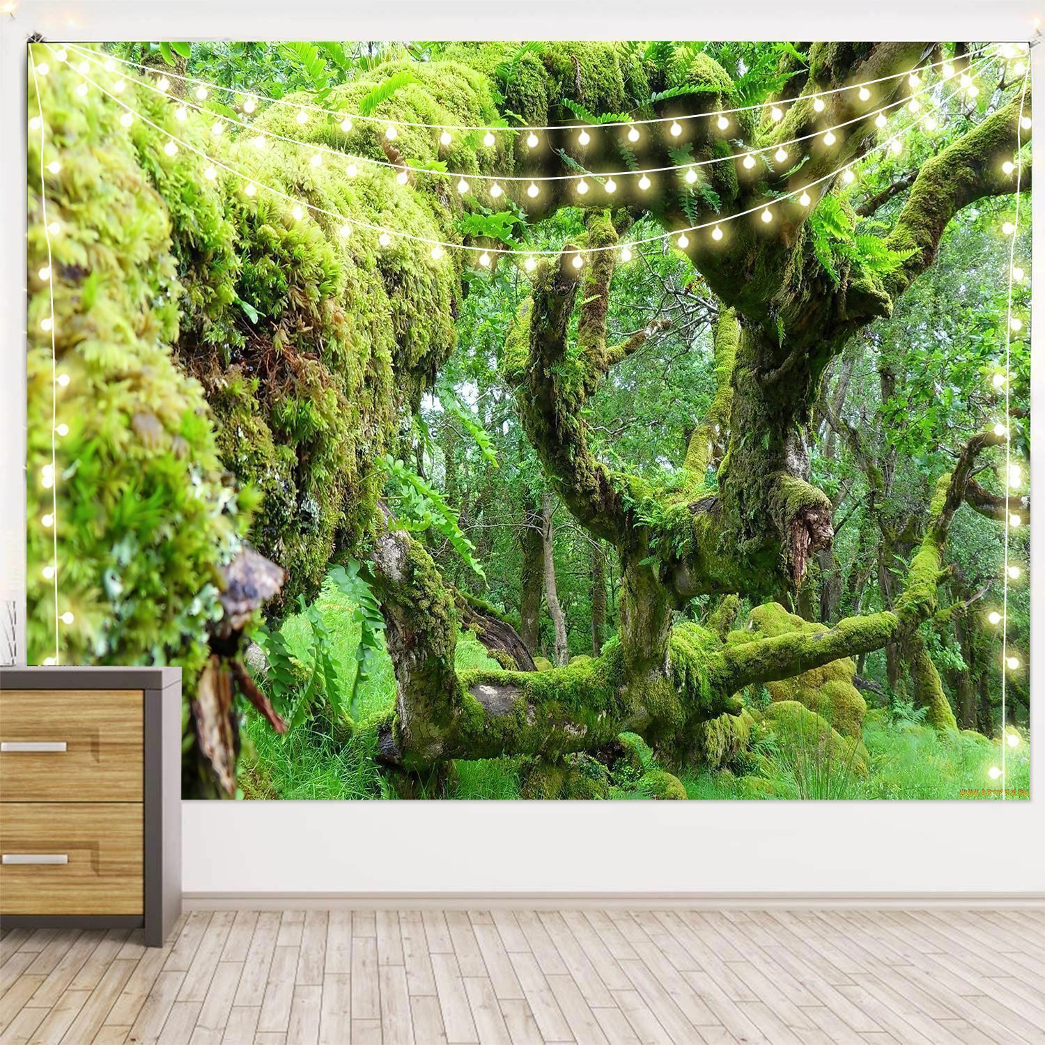 Wald Tapisserie Wandbehang – Naturdesign Mit Baumhöhle & Bach Für Gemütliche Wohnräume
