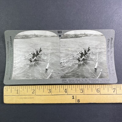 Philippines Native Indian Hunters Stereoview Scarce Late View c1935 Y3920