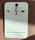 Fuzed Jewelry Gold Filled Lightning Bolt Stud Earrings NWT