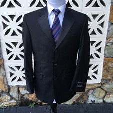 NWT Jos A Bank Tuxedo Sports Coat Signature Collection Black Unfinished 38 R