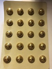 20 Boutons militaires Tenues Cérémonie Sous Officiers Transmission 15mm Or