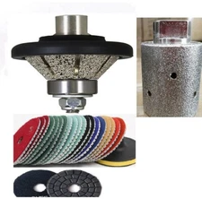 3/4" Bevel Bullnose Router Bit 2" Grinding drum marble concrete polish pad