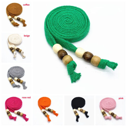 Cotton Wooden Beaded Drawstring Cord Replacement Rope Tape for Hoodie Pants - Photo 1 sur 40