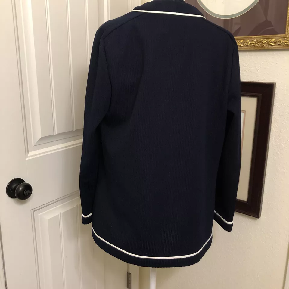 Butte 针织 2 件套海军蓝/白色夹克和上衣 — 第 4/4 张图片