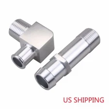2PCS Heater Hose Fitting 3/4" Water Pump 5/8" Intake For Chevy SBC V8 Engines
