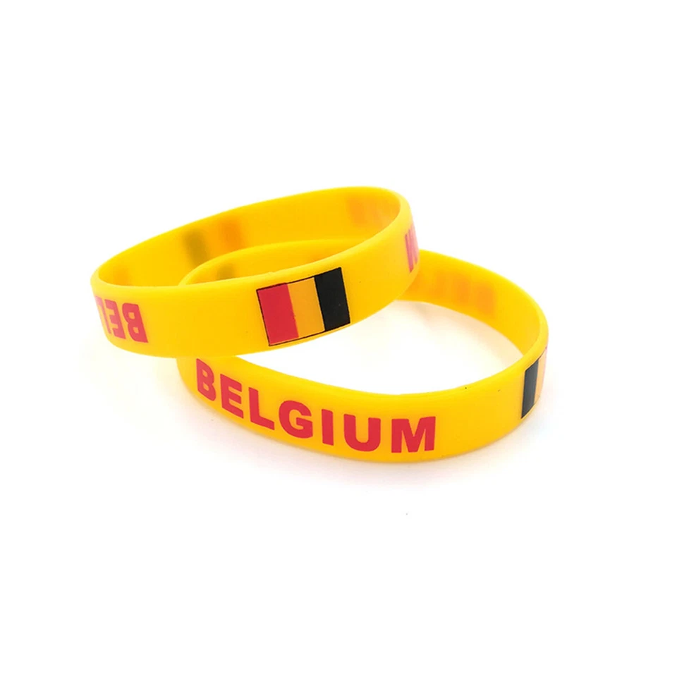 2 Stück Weltmeisterschaft Land Flagge Silikon Armband Sport Fußball Armbands - Bild 4 von 4