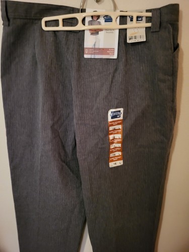 Riders Lee Womens Grey Pinstripe 16 L Slash Pocket Pant Misses 136 7066 36 W 34 - Picture 24 of 24