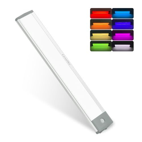 RGB Under Cabinet Lighting,Motion Sensor Light Indoor with Adjustable 8 1-RGB