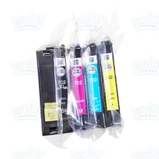 4pk Genuine Epson 702XL Black & Standard Color Ink Cartridge WF-3720 WF-3730