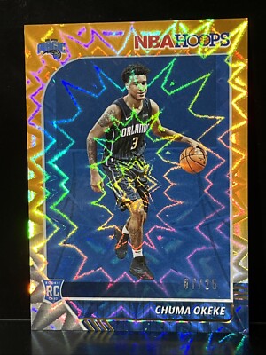 2019-20 Panini NBA Hoops Orange Explosion /25 Chuma Okeke #213 Rookie RC