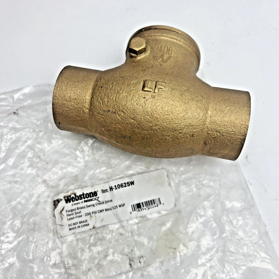 H-10625W FORGED BRASS SWING CHEK VALVE 1-1/4" - Image 3 of 4