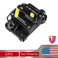 for Minn Kota 1865115 Circuit Breaker MKR-27 60 Amp Waterproof for All Minn Kota