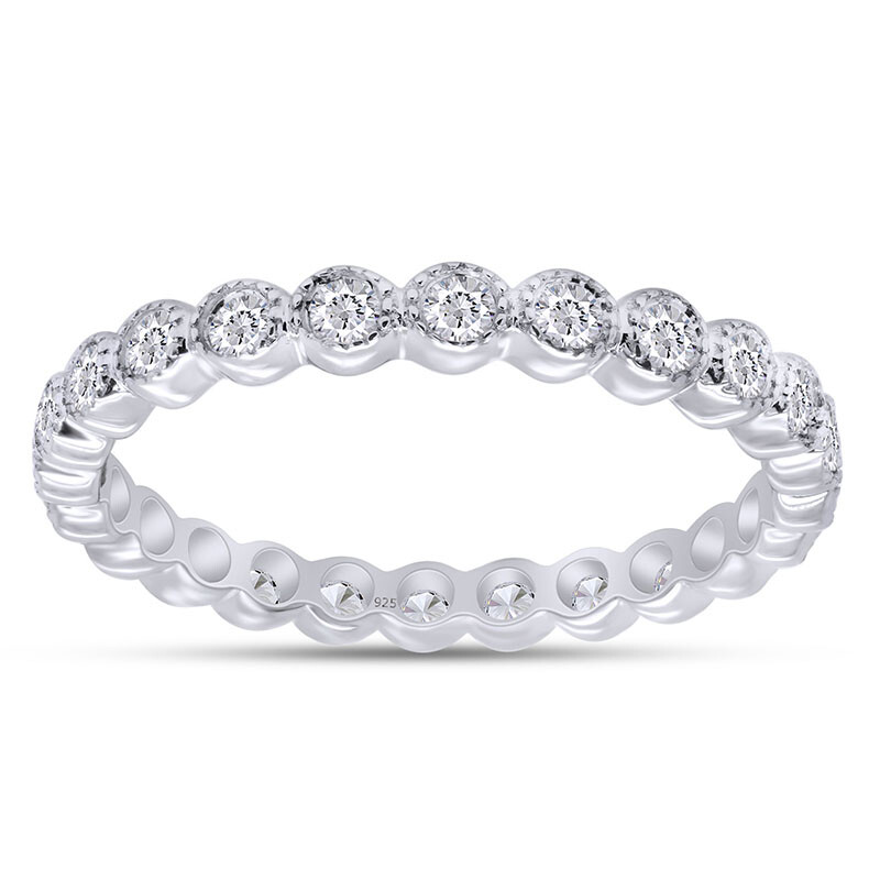 Stackable Eternity Ring in 14K Gold Plated Sterling Silver