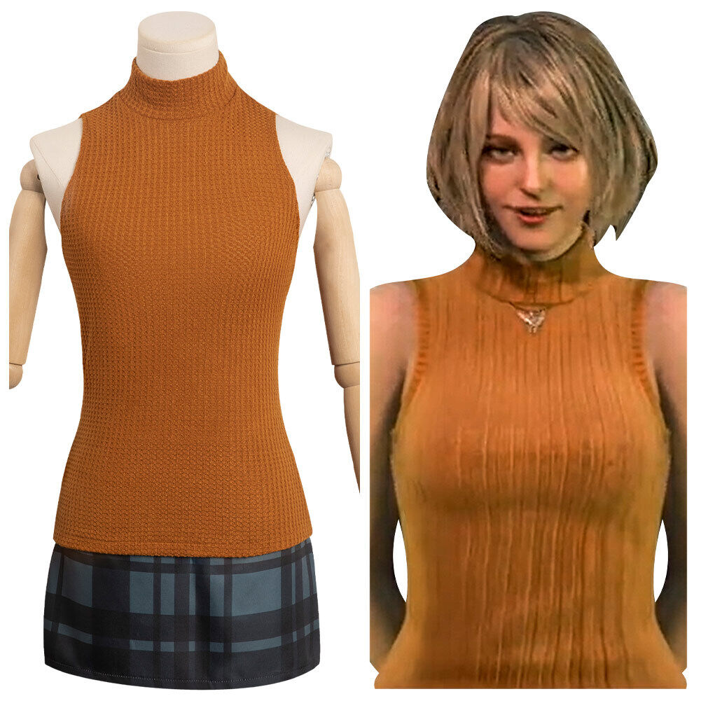 Resident Evil 4 Remake Ashley Graham Cosplay Costume Game NPC