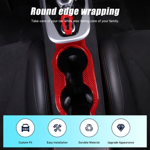 Center Control Cup Holder Frame Trim For Lotus EMIRA 21-23 Red Dry Carbon Cover - Picture 10 of 12