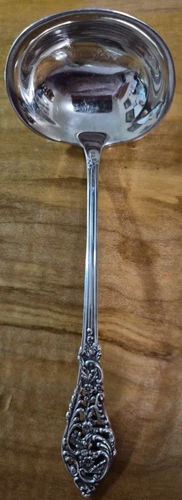 One REED and BARTON STERLING, Florentine Lace, Cream Ladle, 5", 33g, SCRAP?MELT