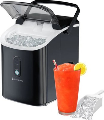 KitchenBrothers Nugget Eiswürfelbereiter - 1.1L - Crushed Ice Maker mit