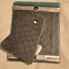 Vtg Art Deco Reverse Glass Picture Frame Black Silver Green Small Desk Decor — photo 8