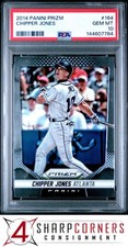 2014 PANINI PRIZM #164 CHIPPER JONES HOF PSA 10