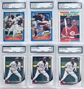 Elly De La Cruz / Eric Davis Graded Mixed Lot of 6. 