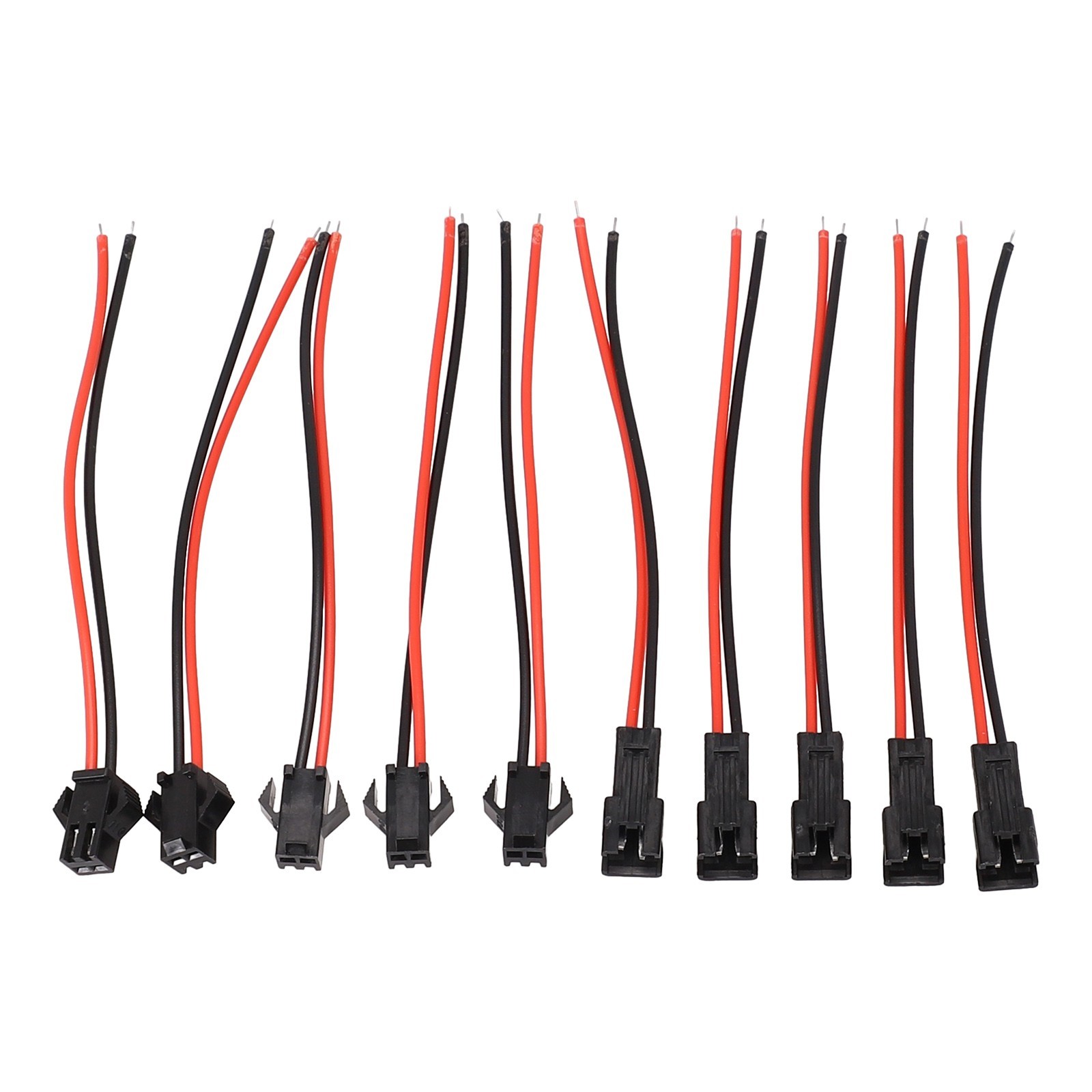 10PCS SM 2-Pins 2P Female Male Plug-Connector Wire Cables-Adapter Cable 100MM