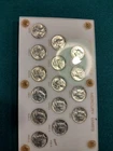 Lot of 15 Mercury Dimes 1941-45 PDS 90% Silver In Plastic Holder. All Are BU-MS