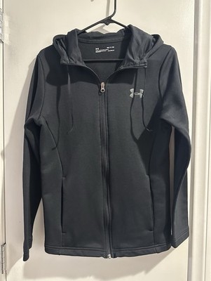 Under Armour ColdGear Men s Full Zip Hooded Jacket w/ Pockets Black S