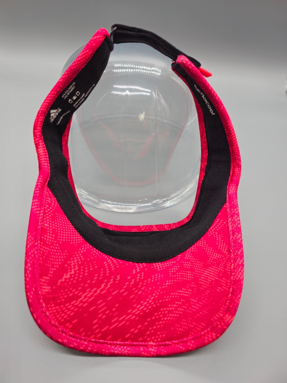 Adidas Visor Hat Cap Strapback Black Pink Adizero Climacool Sportswear Womens thumbnail 4