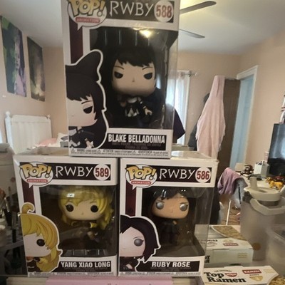 Funko Pop! Animation RWBY Vinyl Figure Lot Ruby #586 Blake #588 Yang #589