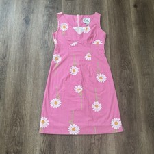 Vintage Lilly Pulitzer Pink Daisy Shift Dress - Size 0P