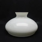 Vintage Milk Glass Lamp Shade smooth table hurricane 10" fitter 11" wide