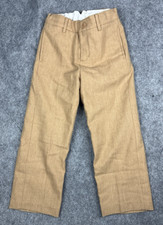 Janie Jack Boys Dress Pants Lined Wool Cuffed Flannel Trouser Tan Holiday 5 5T