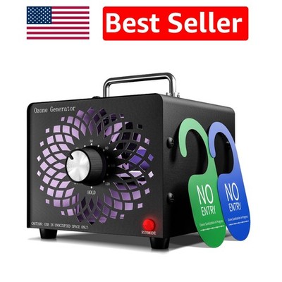 Ozone Odor Eliminator for Home & Auto - High Output & Easy Timer Control, Black