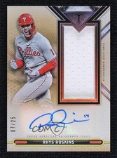 2021 Topps Triple Threads Single Jumbo Relics Gold 7/25 Rhys Hoskins Auto 0c3